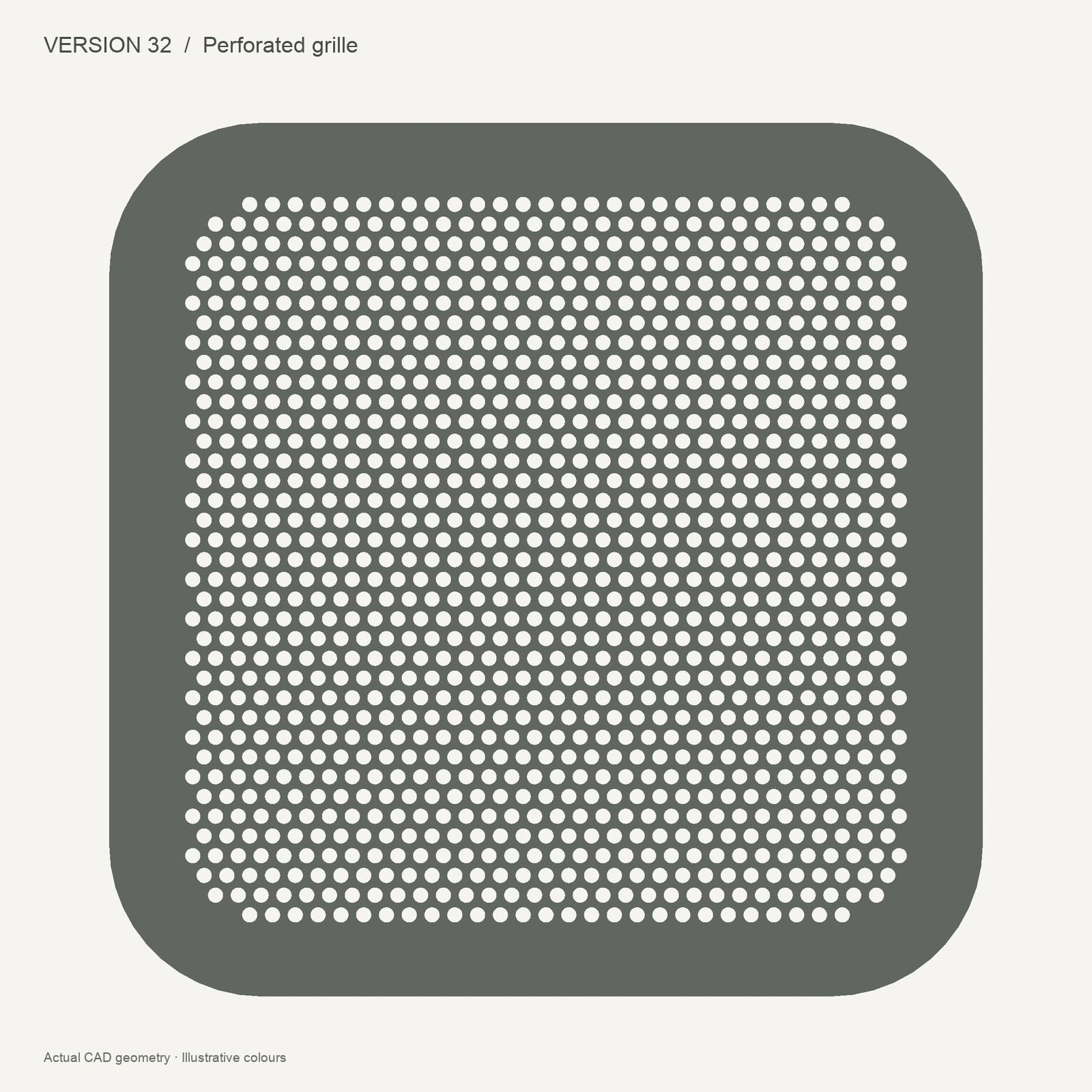 Version 32 CAD — Perforated grille
