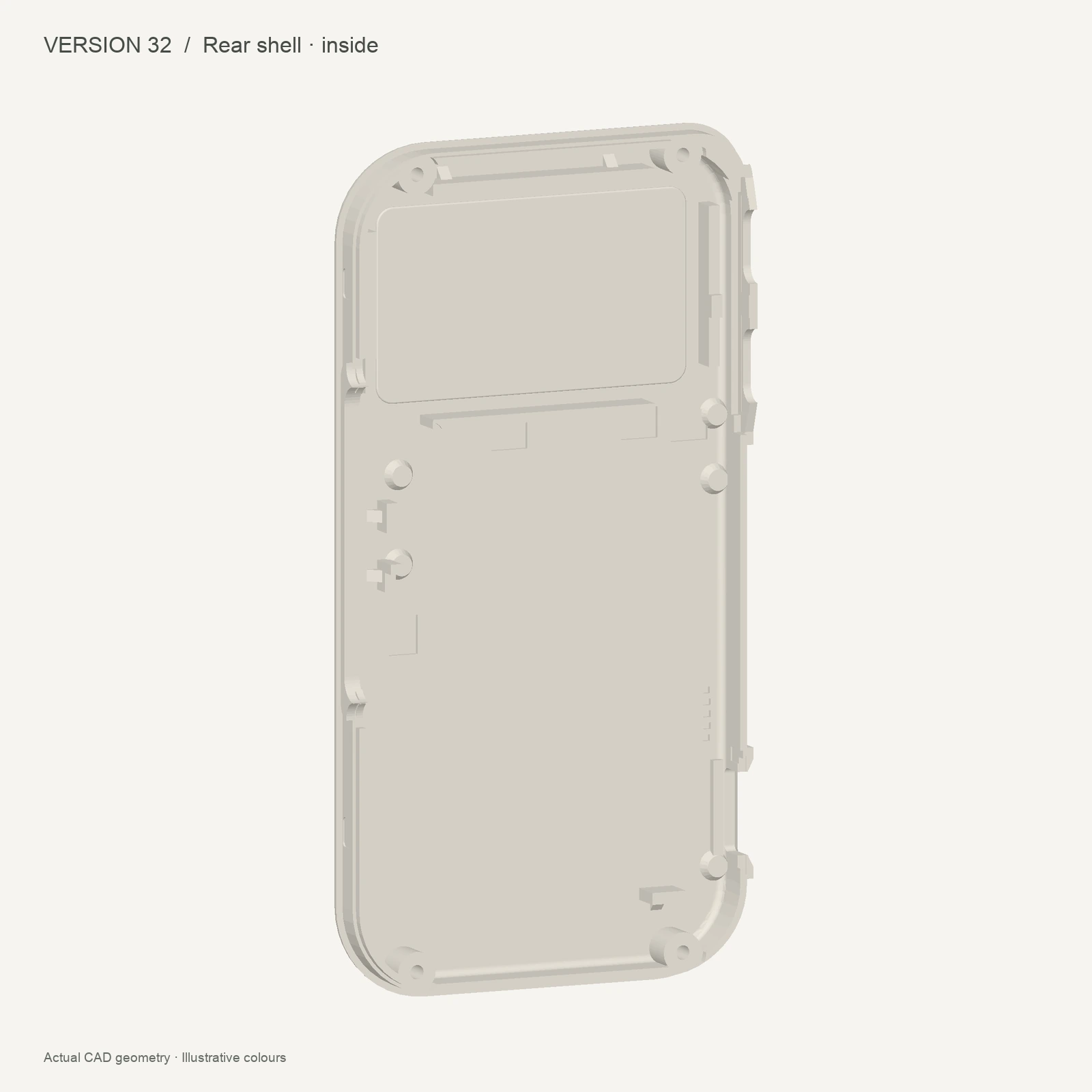 Version 32 CAD — Rear shell · inside