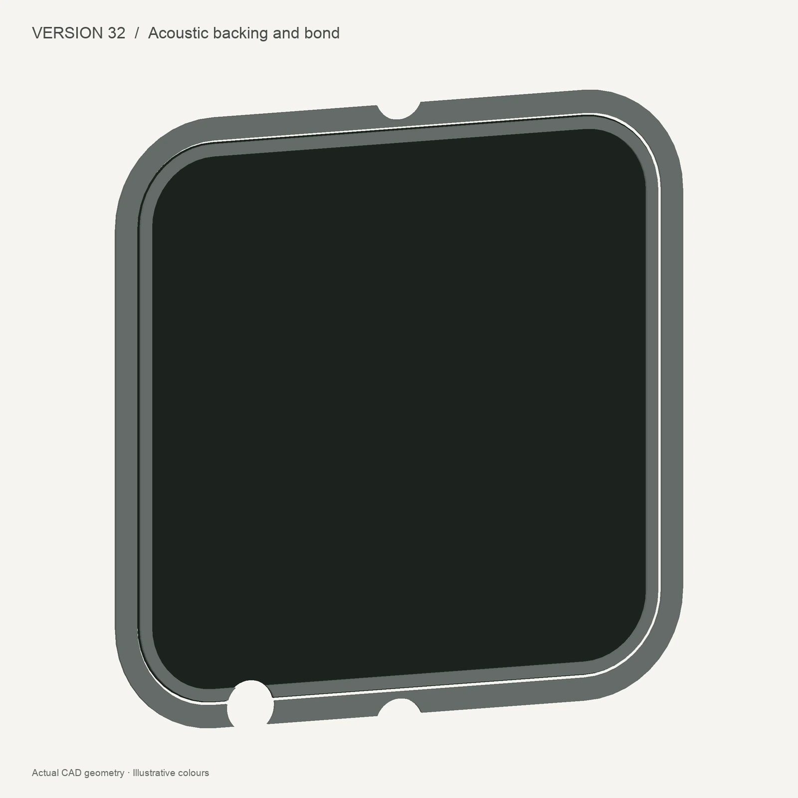 Version 32 CAD — Acoustic backing and bond